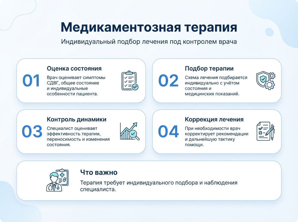 Лечение СДВГ в Ейске у детей и взрослыхинфографика